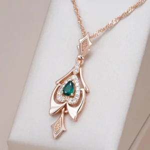 Emerald Blossom™ Vintage Rose Gold Pendant